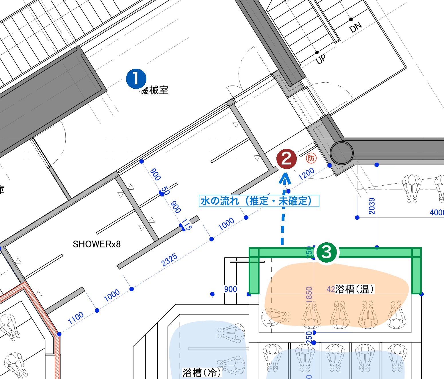 2F 対応箇所 拡大図